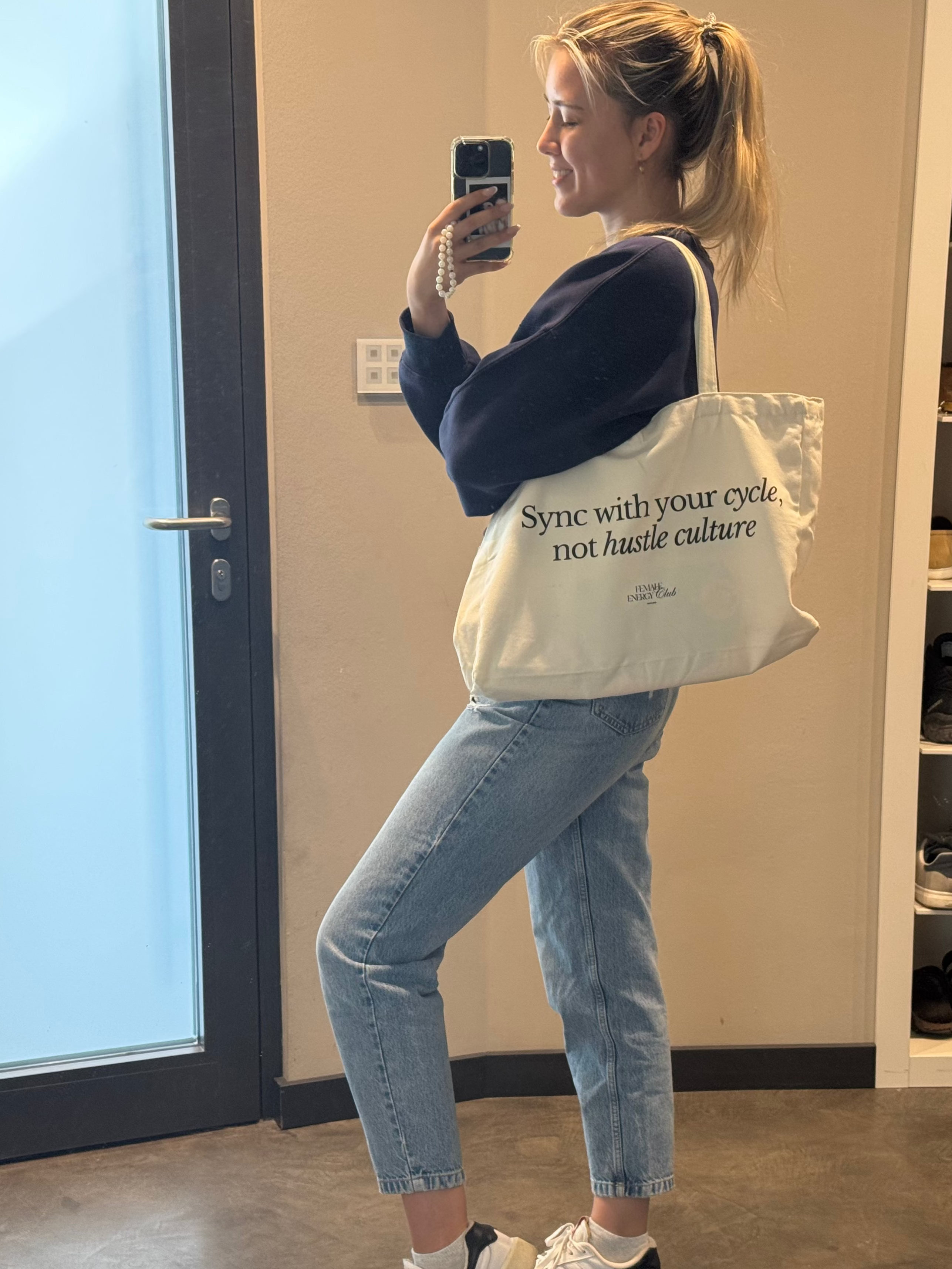 "Hustle culture" Statement Jutebeutel