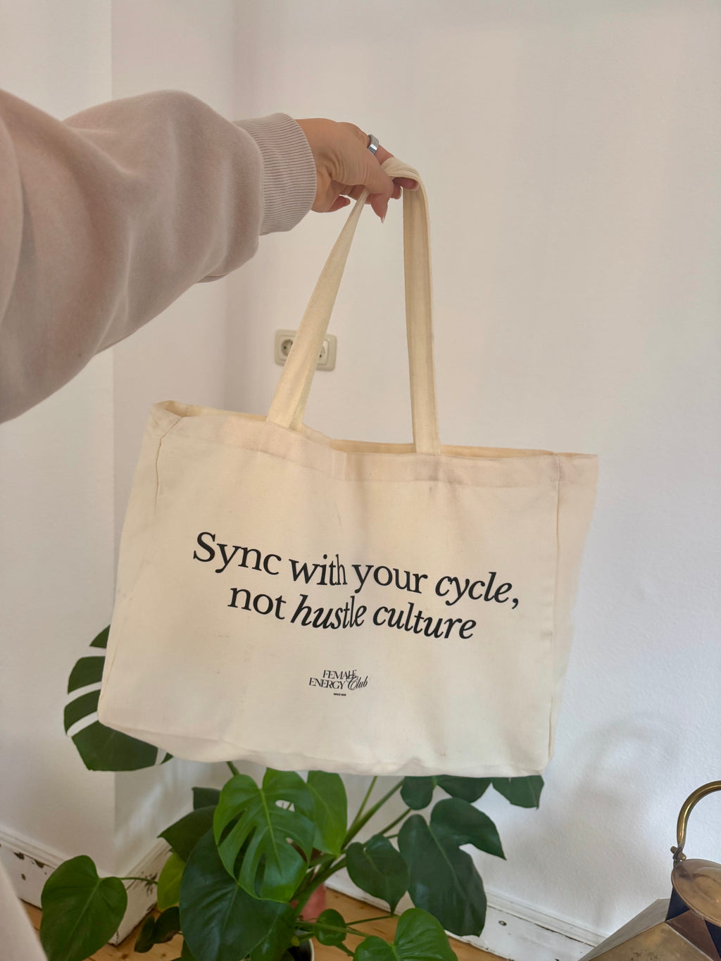 "Hustle culture" Statement Jutebeutel